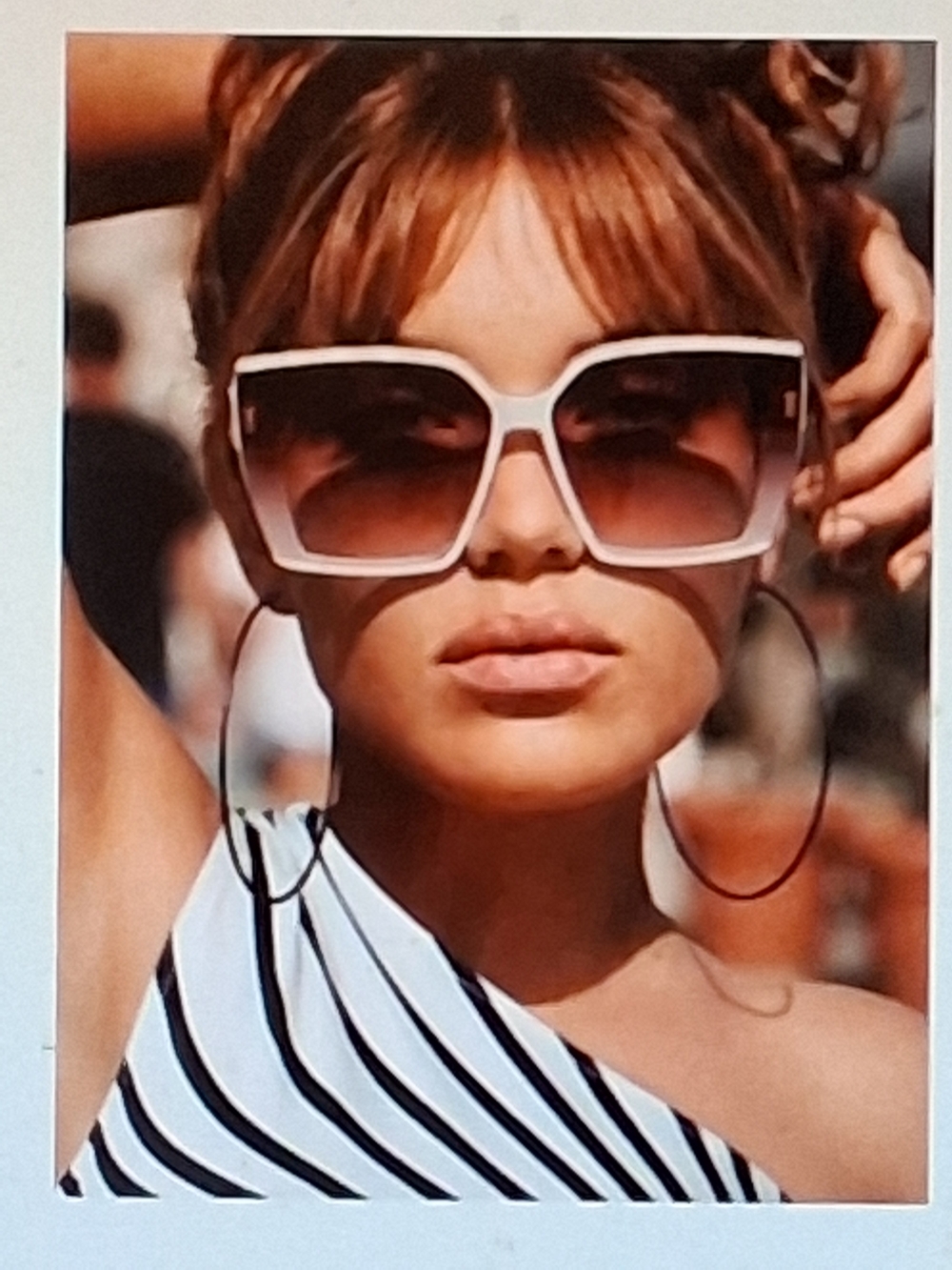 True Religion White And Gold Tortoise Oversized Square Sunglasses NWT